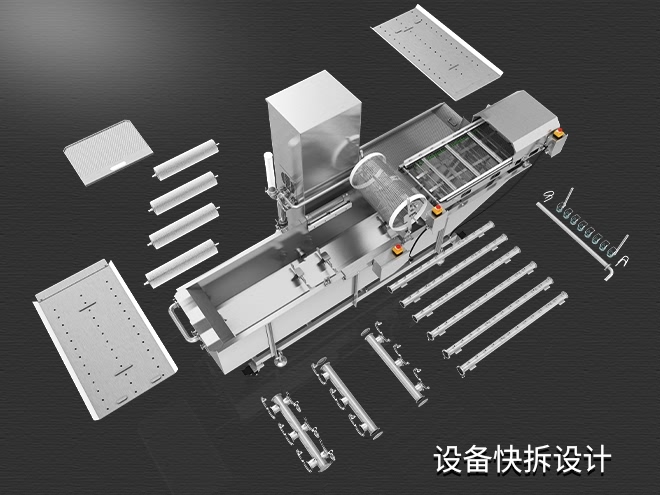 高質(zhì)毛輥物料清洗機(jī)，氣泡清洗，清洗800kg/小時(shí)